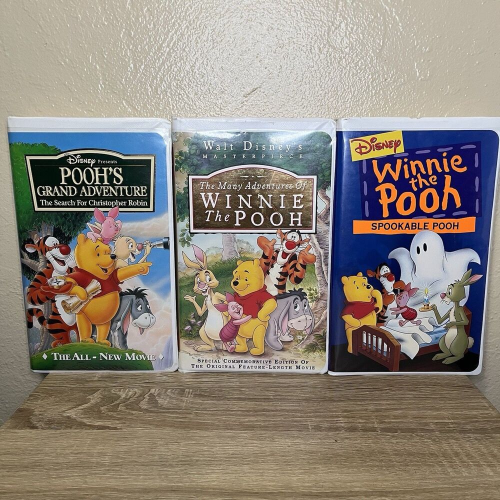 Winnie The Pooh Vintage VHS Video Lot Of 3